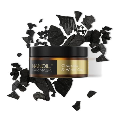 Nanoil - Charcoal & White Clay Hair Mask - 300 ml