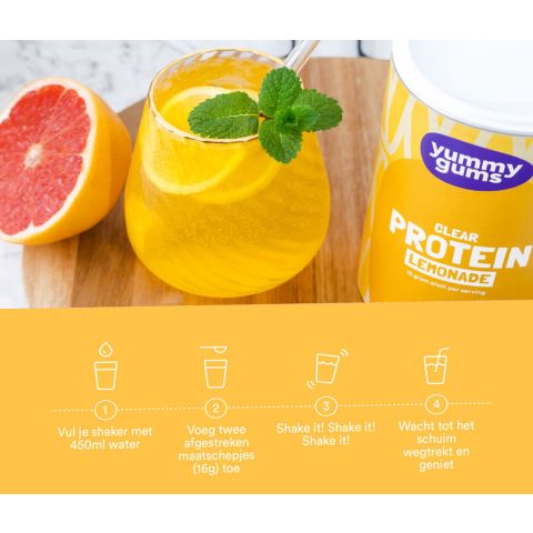 Yummygums - Clear Protein Lemonade - 224 gr