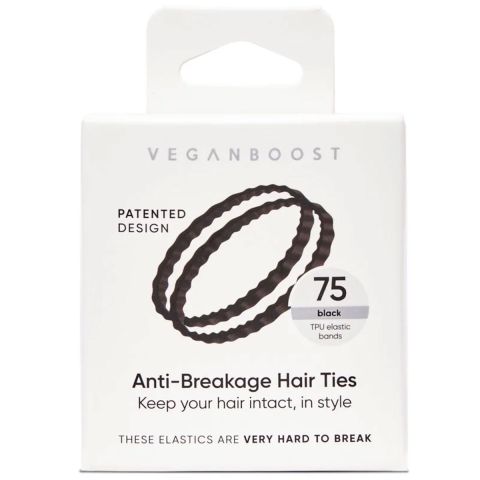 Veganboost - Anti-Breakage Hair Ties - Black