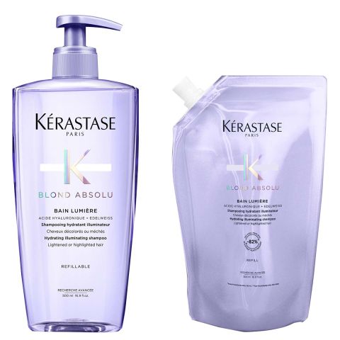 Kérastase - Blond Absolu Bain Lumiére Shampoo 500 ml + Refill Shampoo 500 ml - Set