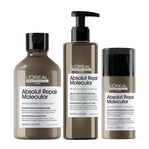 L'Oréal Professionnel - Absolut Repair Molecular Shampoo + Rinse-off Serum - Set