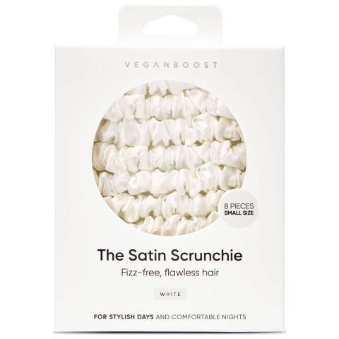 Veganboost - Scrunchies White 8 Stuks - Small